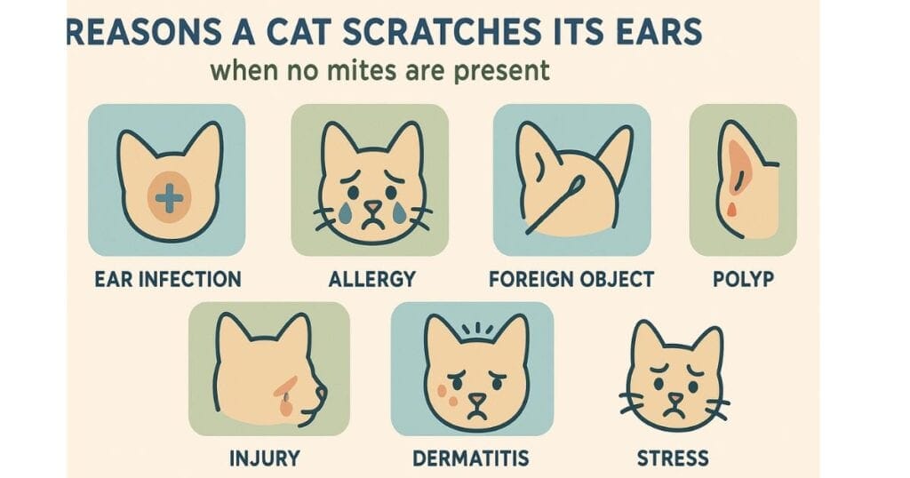 Cat Scratching Ears No Mites