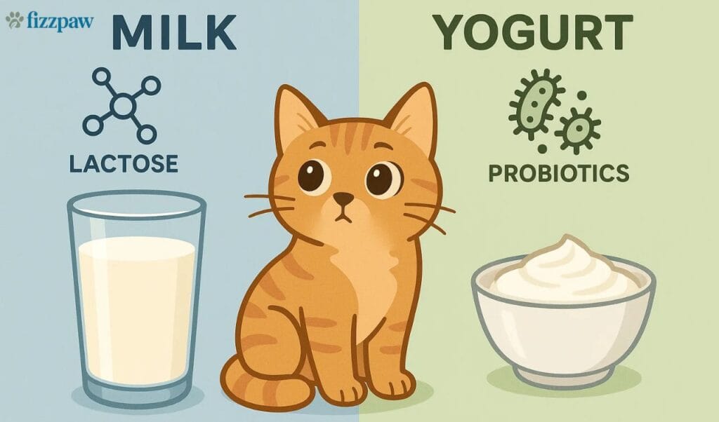 Can Cats Eat Yogurt vs milk